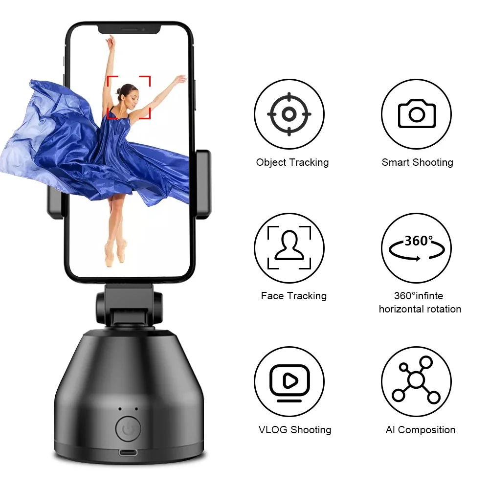 FF-CJA24 Smart Face Tracking Object 360° Rotation Tripod Auto Face&Cell Phone