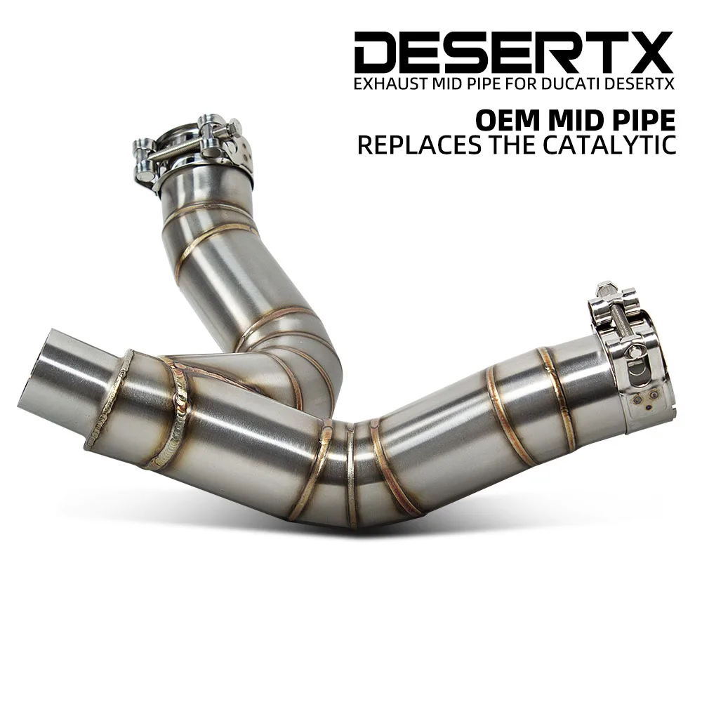 Escape Mid Link Pipe For Ducati Monster +/SP 937 DesertX Rally 950 2021-2025 Motorcycle Exhaust Pipe Connector Original Muffler