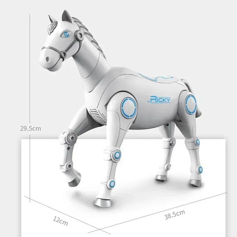 Rc robô inteligente cavalo interativo controle remoto animal diálogo inteligente cantar dança controle de som pet brinquedos música eletrônica