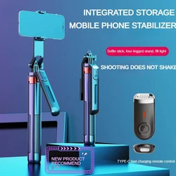 Trípode/palo selfie LISCN 360 °   Soporte de trípode remoto recargable con rotación, mango de cardán, palo de Selfie para transmisión en vivo de Vlogging