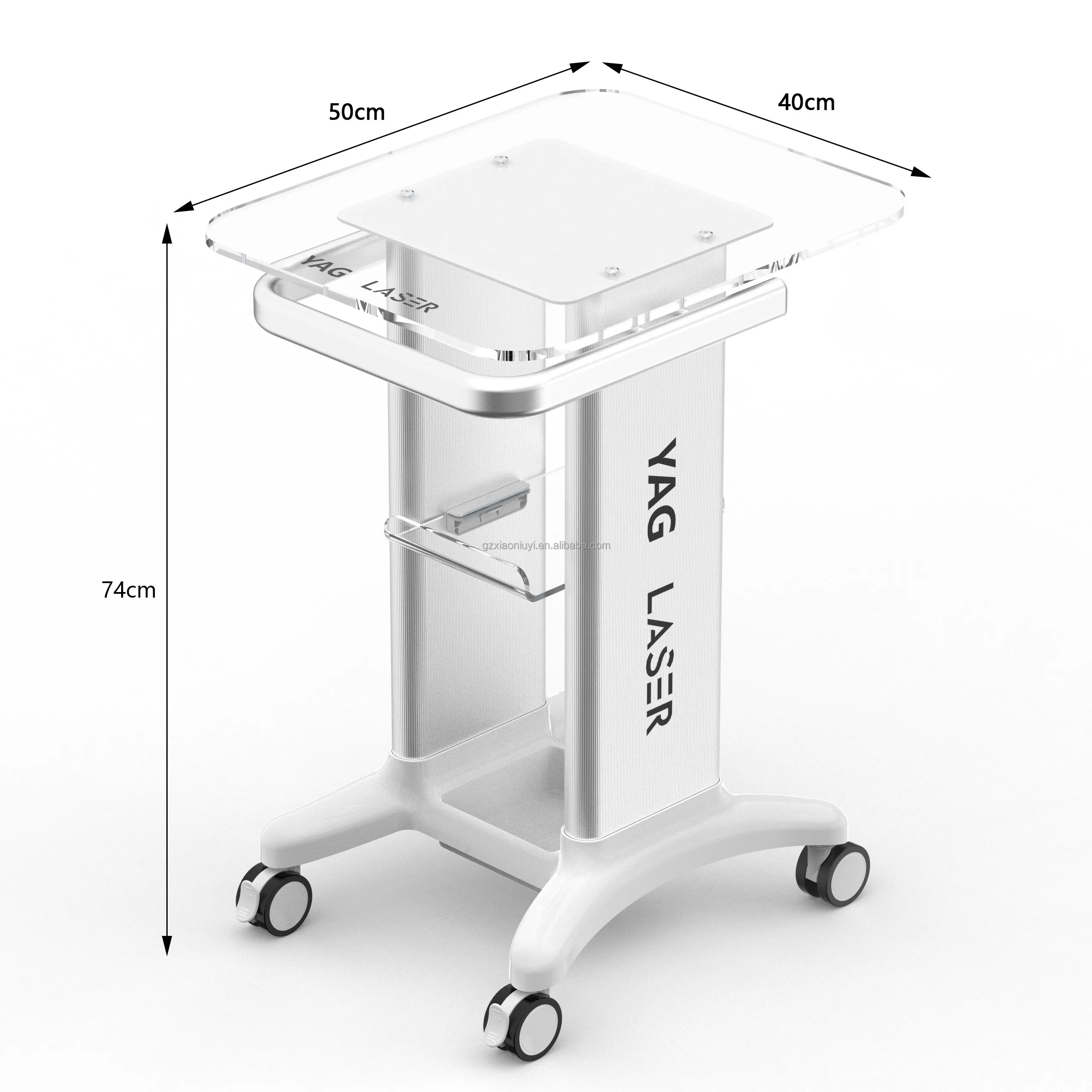 Modern Design 4-Wheel Trolley Stand 2 Shelves Salon Spa Aesthetic Devices Hotel Cavitation  Slim  Trolly Carts