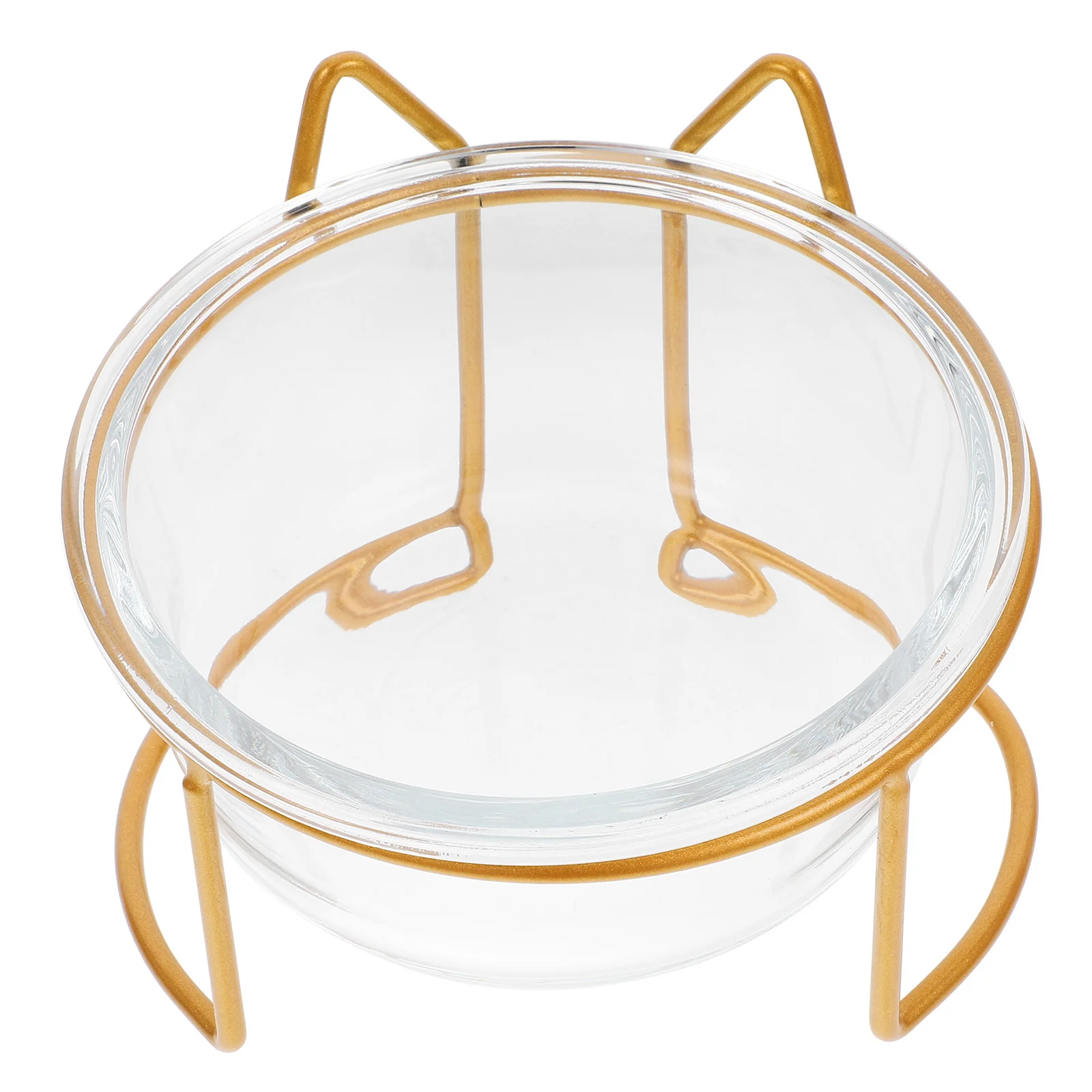 

1Set Cat Feeding Bowl Elevated Tilted Glass Rack Pet Food Storage Bowl Neck Care Comfortable Feeder for Cats Dogs