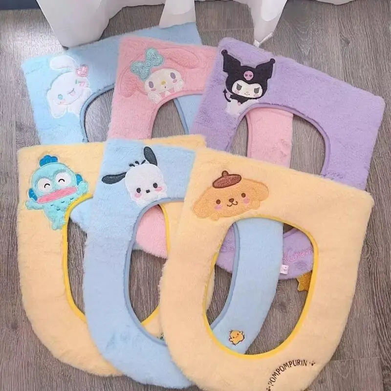 

Sanrio Hello Kitty коврик для унитаза Kuromi мультфильм милая подушка-паста домашний универсальный коврик для унитаза рычаг украшение для ванной комнаты
