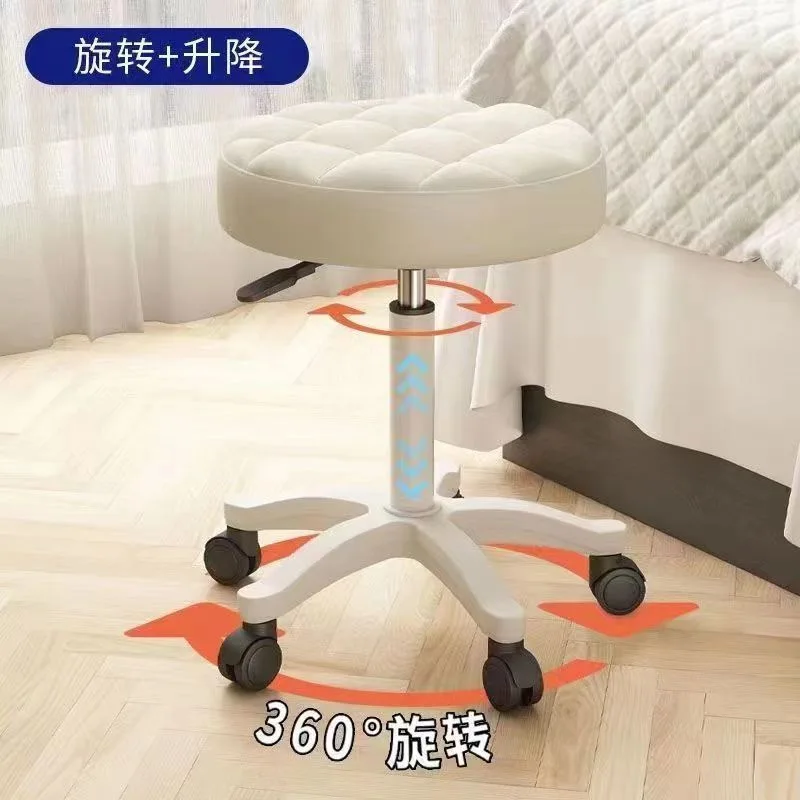 Salon Stool Height Adjustable Swivel Chair for Hairdressing Barber Beauty Nail Art Manicure Pedicure Spa
