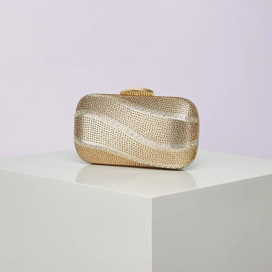 Premium French Dinner Fashionable Small Fragrant Celebrity Women's Light Luxury Diamond-Encrusted Handbag.