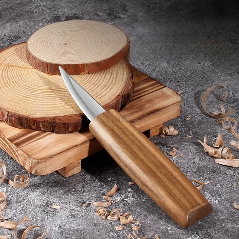 Wooden Carving Knife Smooth and Durable Handmade Wooden Carving Set Finely Trimmed Wood, Hardwood Peach Wood Versatile Art Tool