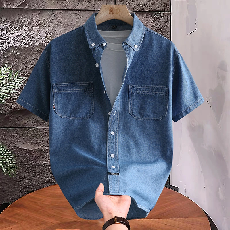 

Casual Short Sleeve Blouse Men's Streetwear Fashion Shirt Streetdress Hombre Male Clothing Spring Autumn Camisa Men's Shirts New