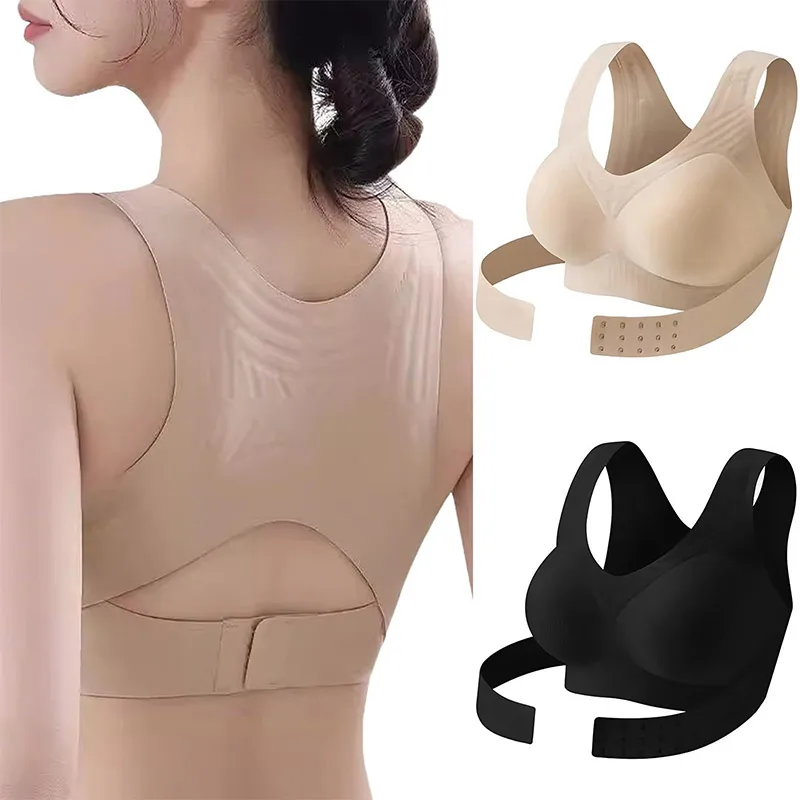 2026 New Posture Correction Bra Cross Back Wireless Posture Bras Full Coverage Support Push Up Bralettes Posture Support Bra