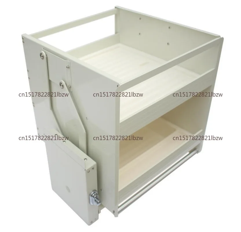 Suitable for Enlarging Storage Lift Basket Built-in Kitchen Cabinet Pull-down High Cabinet Double-layer Hanging Cabinet Basket