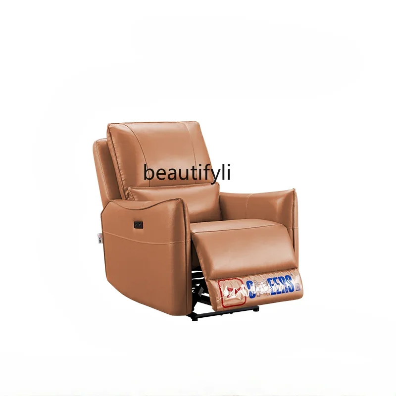 

C Offline Same First Class Leather Single Sofa Electric Function Small Apartment Leisure Chair