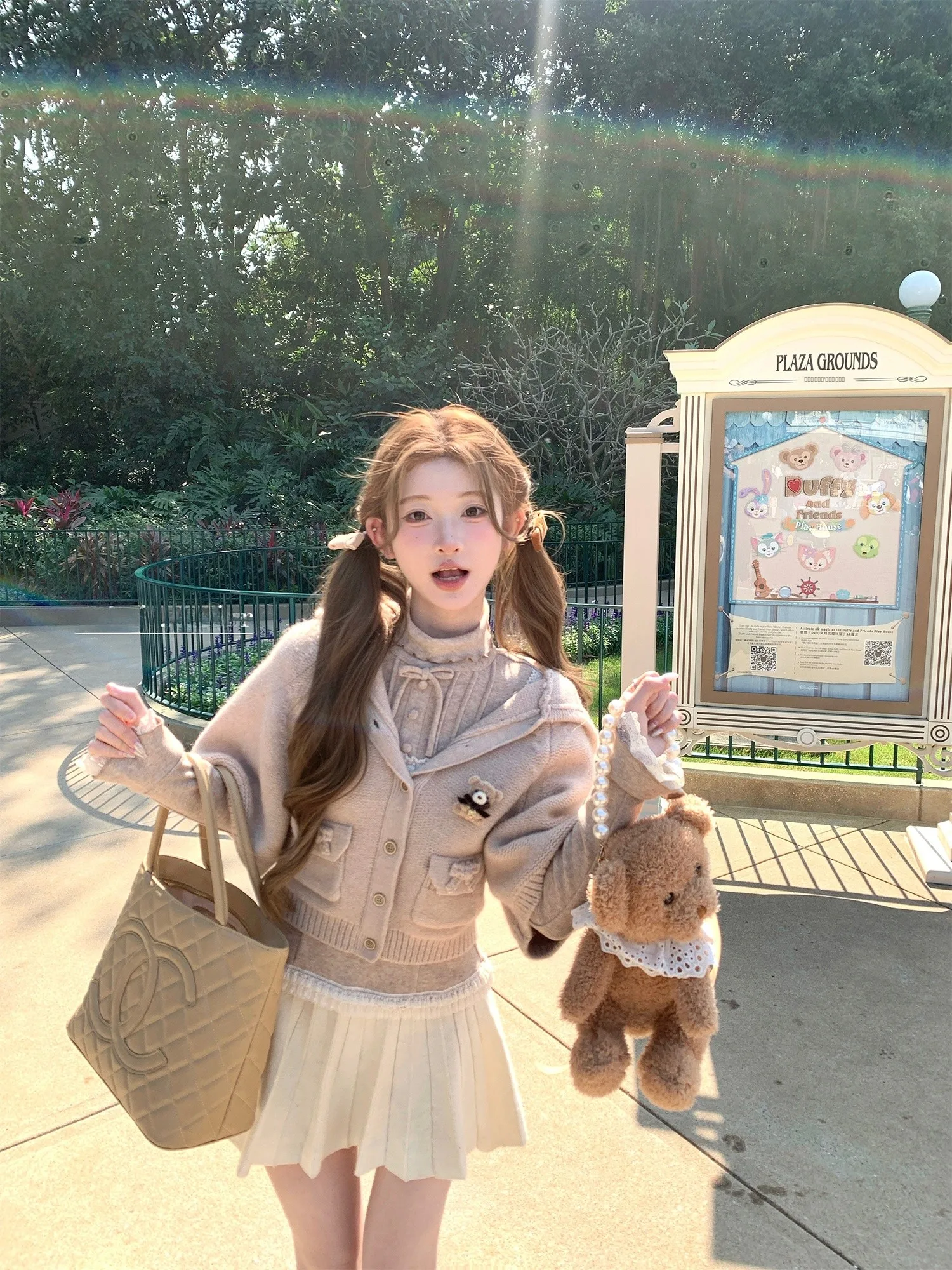 

Кардиган-накидка Chil Sung 26SS с длинными рукавами и узлами, цвет овсяное молоко, базовый комплект, женский модный ансамбль, весенняя коллекция