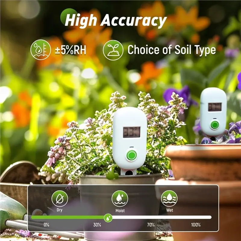 2026 New Intelligence Digital Wireless Plant Moisture Meter Humidity Tester