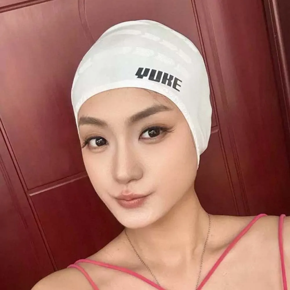 

Elastic Swimming Headgear Soft Thicken Design Diving Hat Sunscreen Professional Swim Head Hood Enlarged Head Circumference