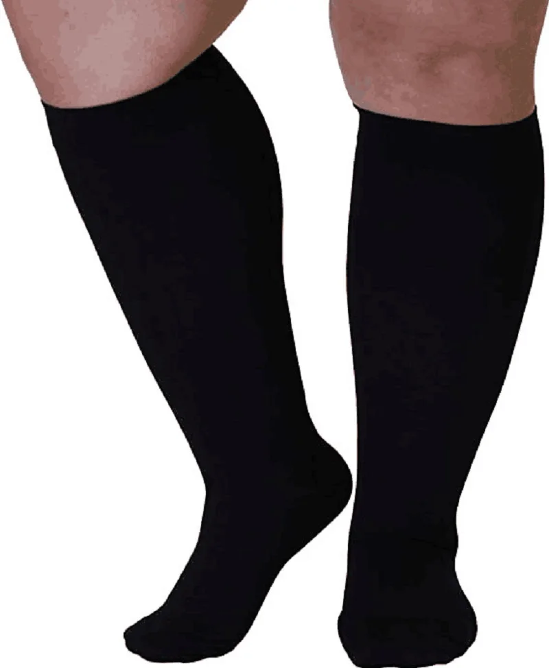 XL to 7XL 20-30mmHg Medical Compression Stockings Unisex Solid Open Toe Socks Varicose Veins Treatment Graduated Pressure