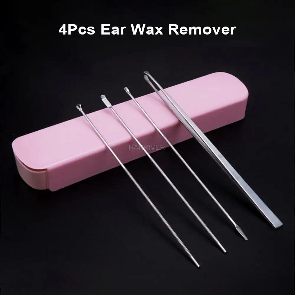 Ear picking 4 piece set 8 piece set ear picking cleaner Luminous ear picking spoon for ear picking goose feather stick