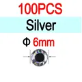 6mm Silver 100pcs