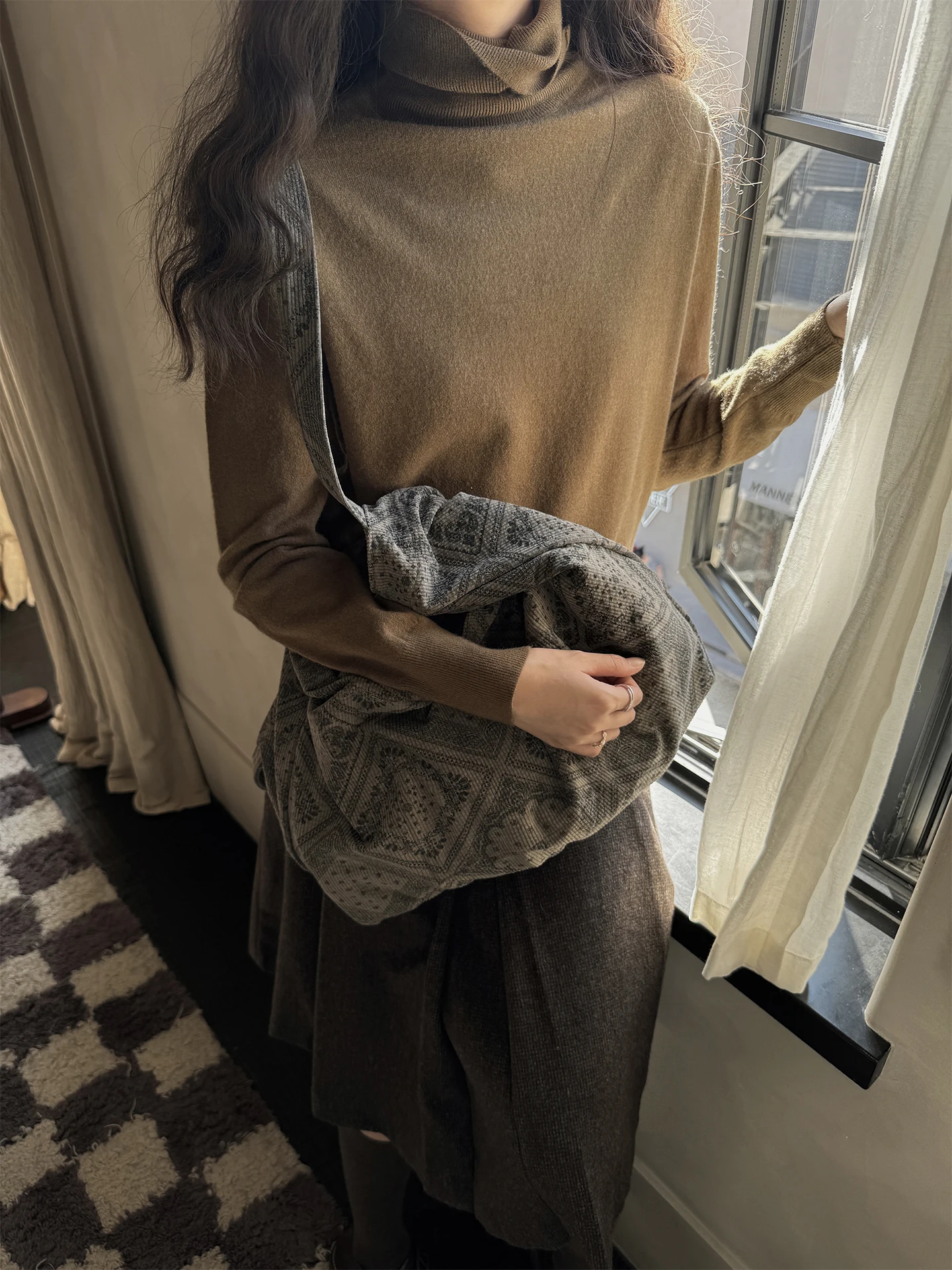 

Женский свитер JMWOMEN в стиле ретро с высоким воротником, утепленный, прямого кроя, с длинными рукавами, модный базовый топ для зимы