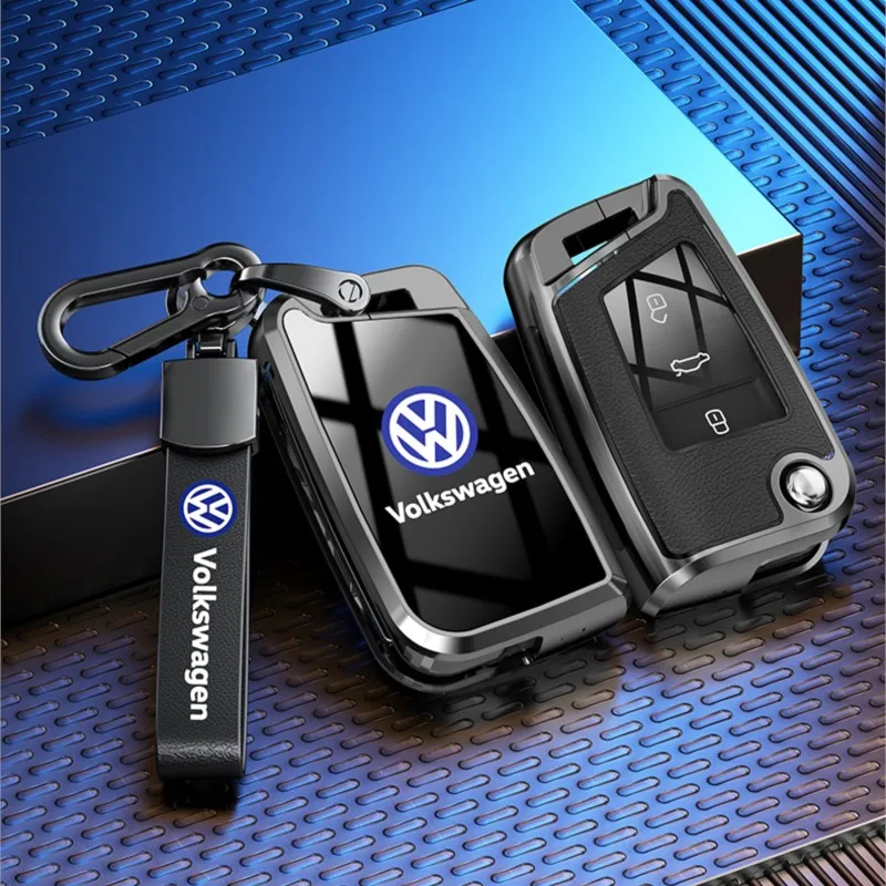 Capa Protetora para Chave Remota de Carro para VW Volkswagen Golf 7 MK7 Tiguan MK2 T-roc T-cross Acessórios para Chaveiro Automotivo