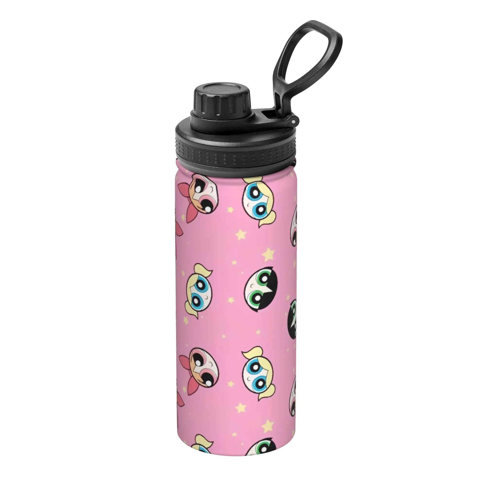 Powerpuff Girls 18OZ Sports Insulated Kettle  Thermal Cup Vacuum Flask Office Home Mug 18OZ