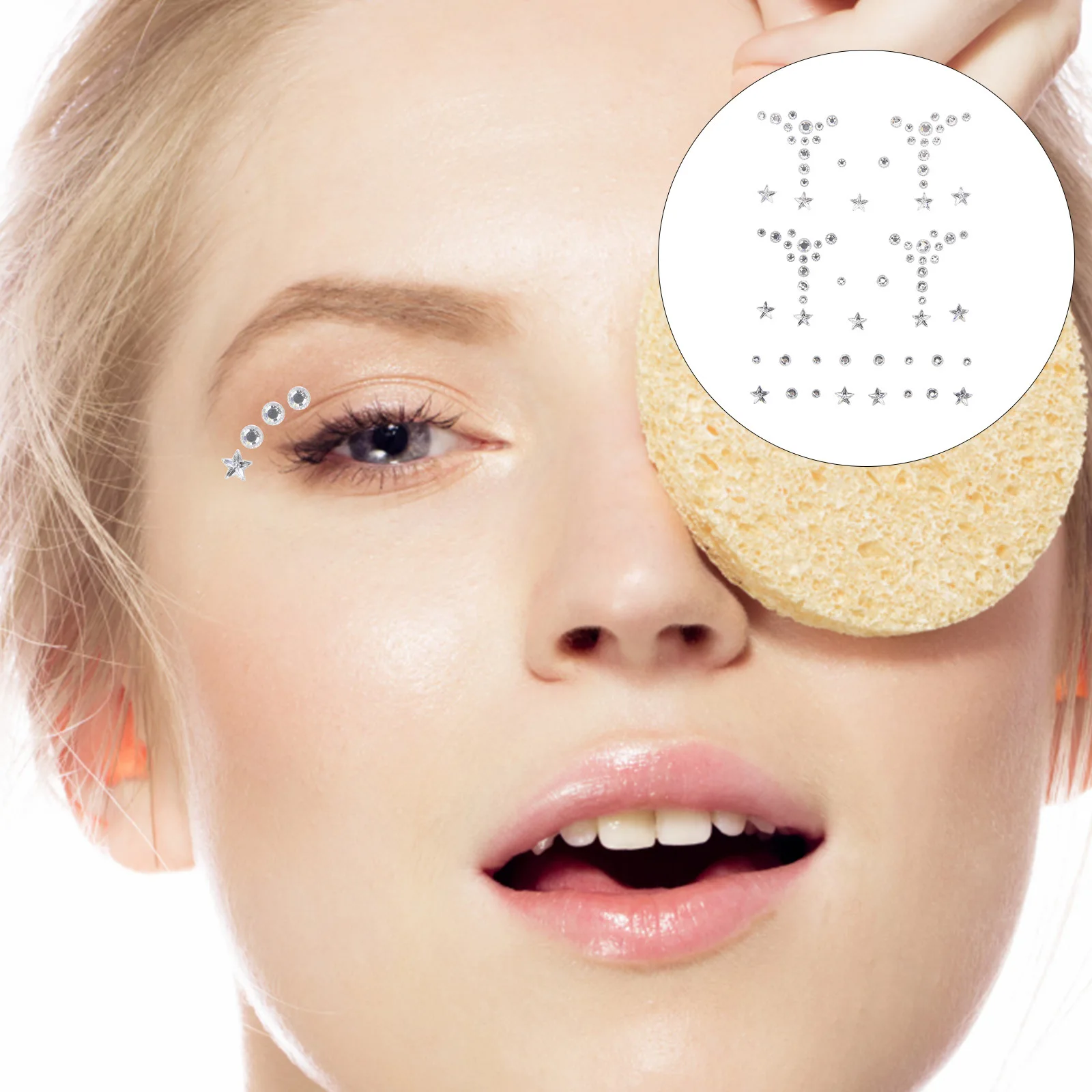 

Face Gems Sticker Self Adhesive Eye Face Jewels Durable Long Lasting Body Decals Makeup Stickers Various Shapes