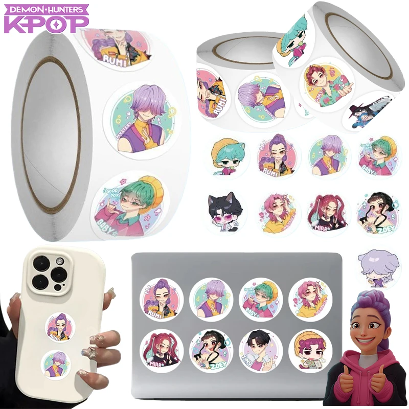 

500Pcs K-POP Demon Hunters Notebook Stickers Decorations Luggage Laptop Skateboard Graffiti Sticker Envelope Gift Seal Stickers