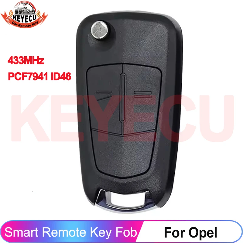 KEYECU PCF7941 46 Chip 433MHz 736-743-A G4-AM433TX Remote Key Fob For Opel Vauxhall Corsa D G4 Astra H Zafira B Holden Astra AH