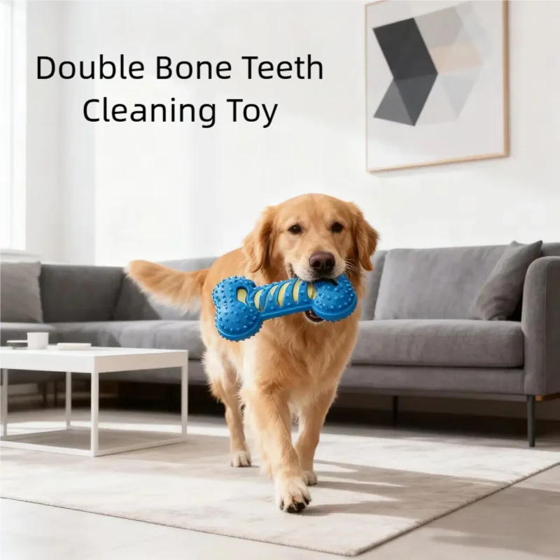 Pet Dog Toys Rubber Bone Shape - đánh giá và giá Teeth Cleaning Dog Chew Bone