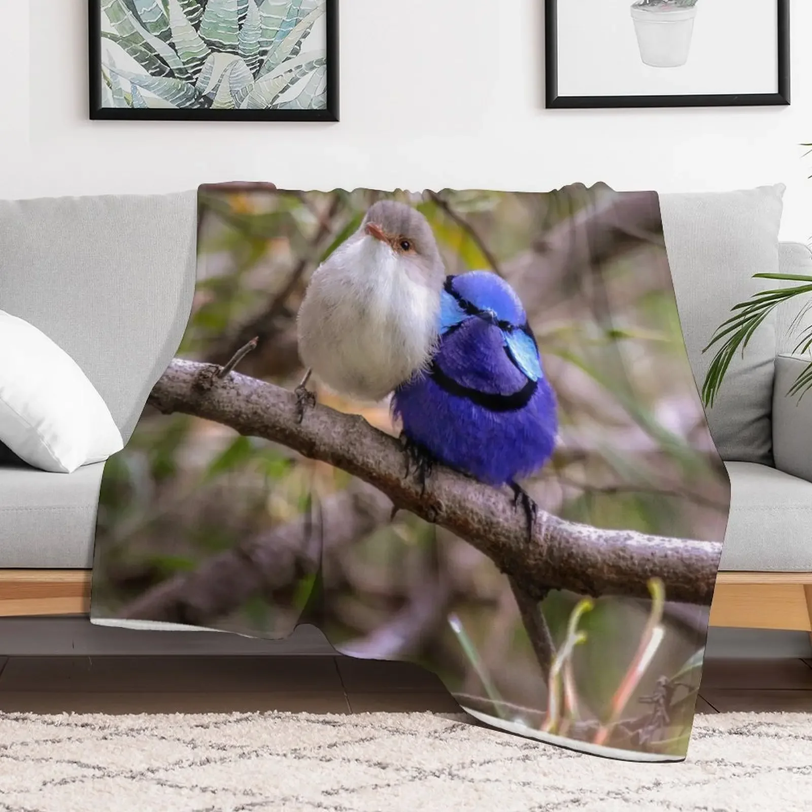 Love Birds Throw Blanket Warm Cozy Throw Blanket for Living Room Couch