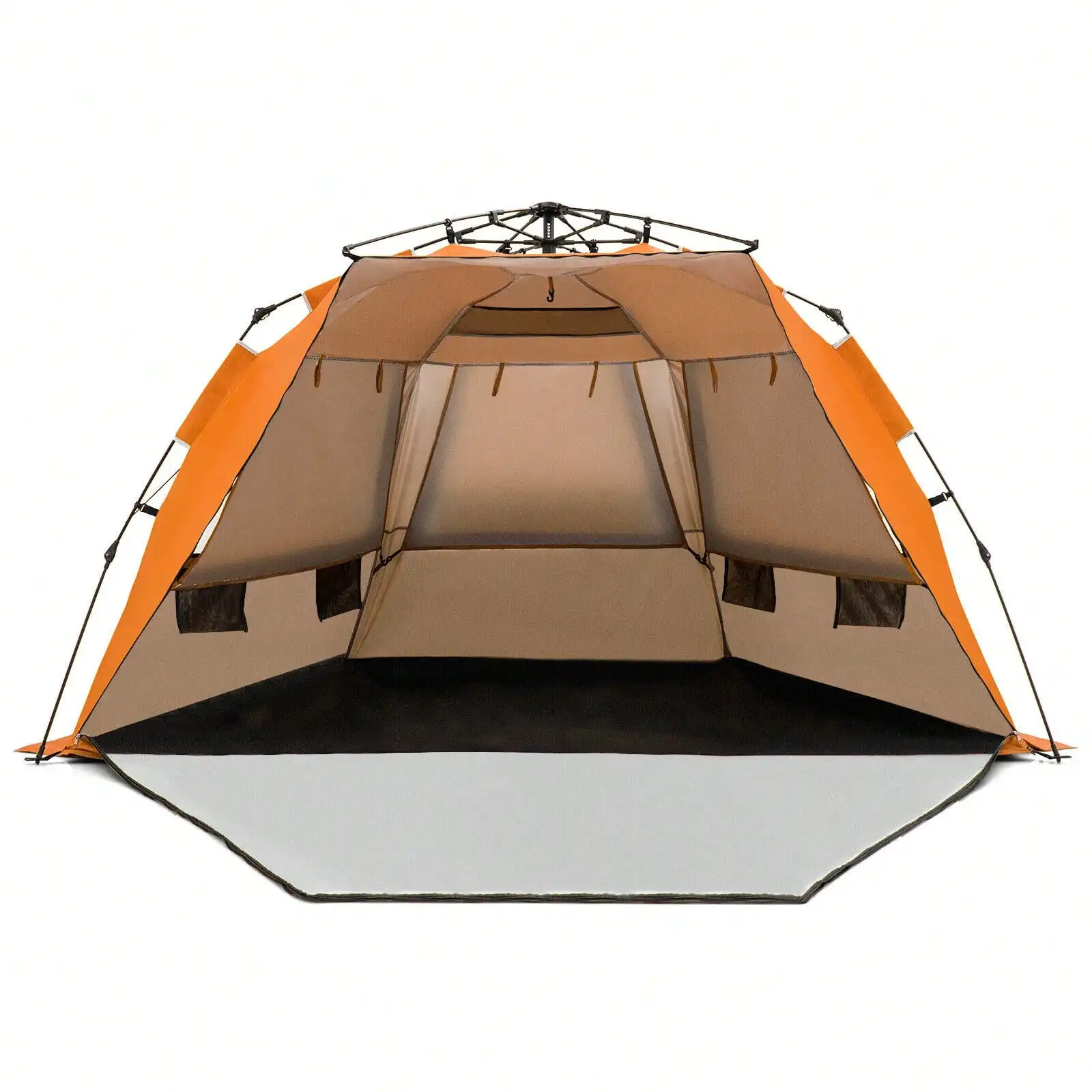 

Pop-up Beach Tent Portable Beach Shade for 3-4 Persons UPF 50 Protection Orange