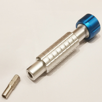 2 in 1 Quick Change Aluminum Alloy 6.35mm Screwdriver Handle Shank Holder for 1/4\