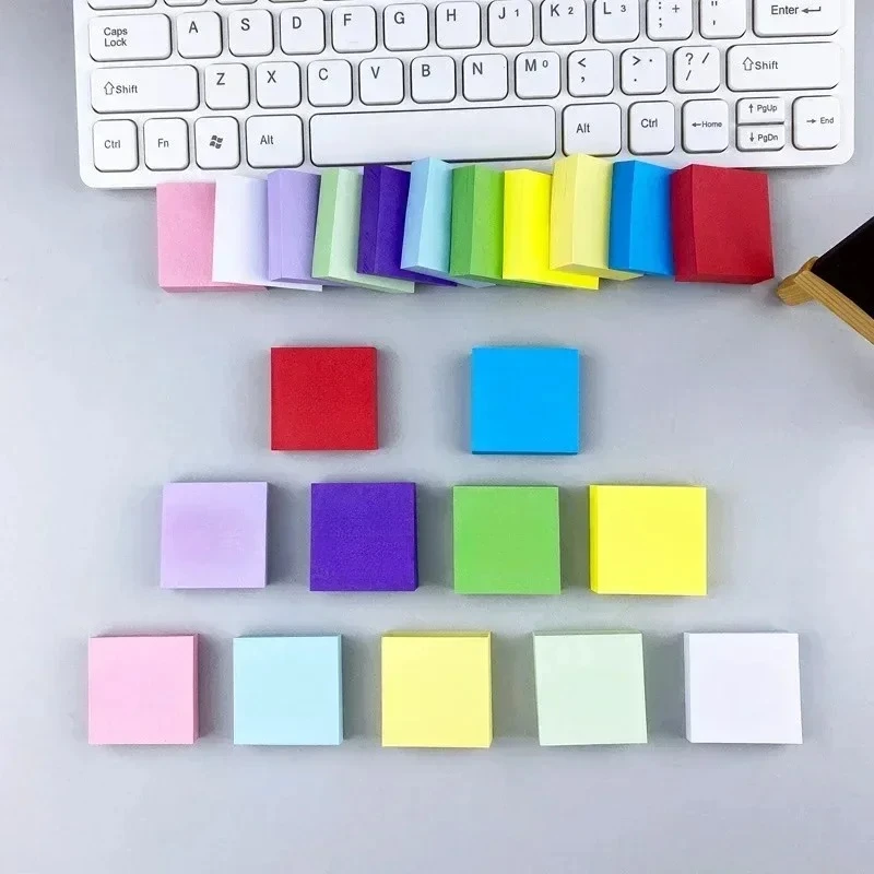 2025 11 Pcs Fluorescent Color Sticky Note Posted It Note Pads Stickers Planner Sticker Notepad Memo Pad School Office Supplies