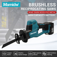 Mamidw 18V Cordless Electric Reciprocating Saw Brushless Rechargeable Wood Cutting Saw Portable Saw For Makita Battery Tool