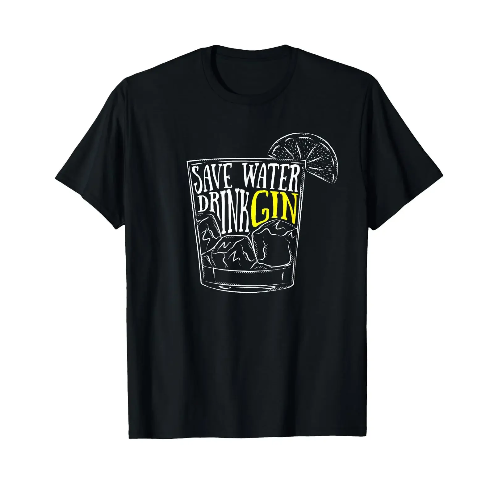 Gin Cocktail Lovers Tonic T Shirt vintage Washed Slightly Soft Stretched Versatile designer clothes fashion homme Comfortable