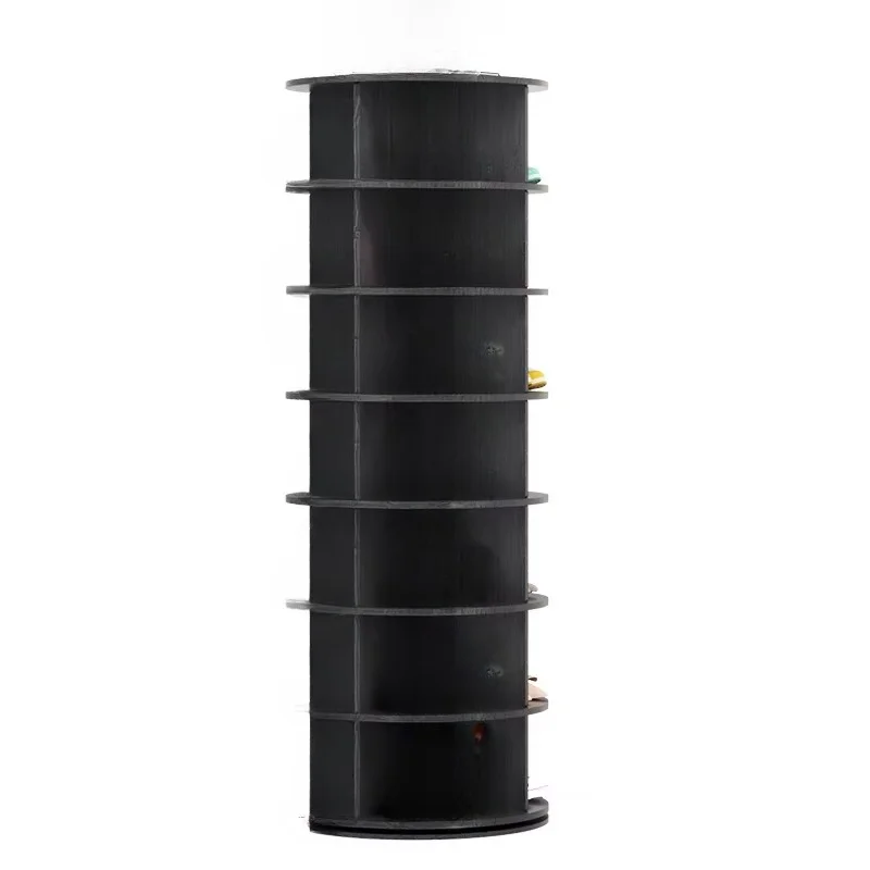 The living room 360-degree rotating 4-layer independent PVC shoe cabinet can accommodate 24-35 pairs