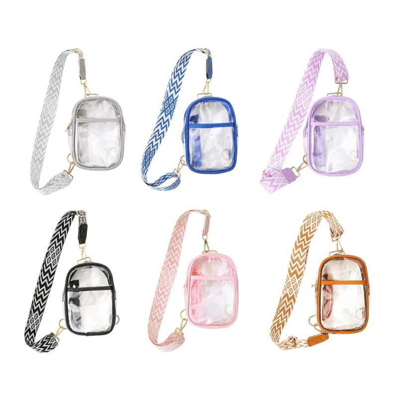 

Clear Bag Fanny Pack Stadium Approve Crossbody Bag Simple Chest Bag Sling Bag 066F