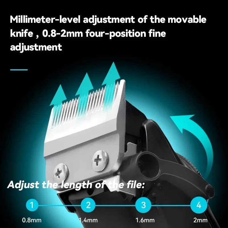Kemei 2279 Professional Cordless Hair Trimmer Barber Fade Hair Clippers Rechargeable Haircut Tool Hair Cutting Machine for Men - view 3