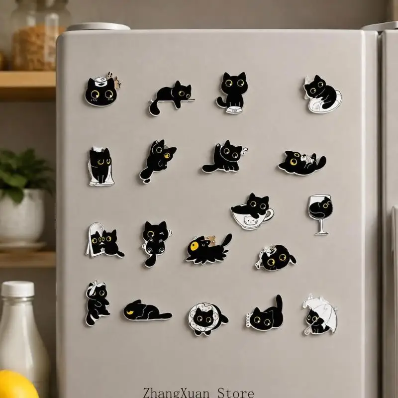 Küchen-Kühlschrank-Display-Set, 20 Cartoon-Tierfiguren mit weicher magnetischer Rückseite für Schrankfronten, Pinnwände und – Detail 5