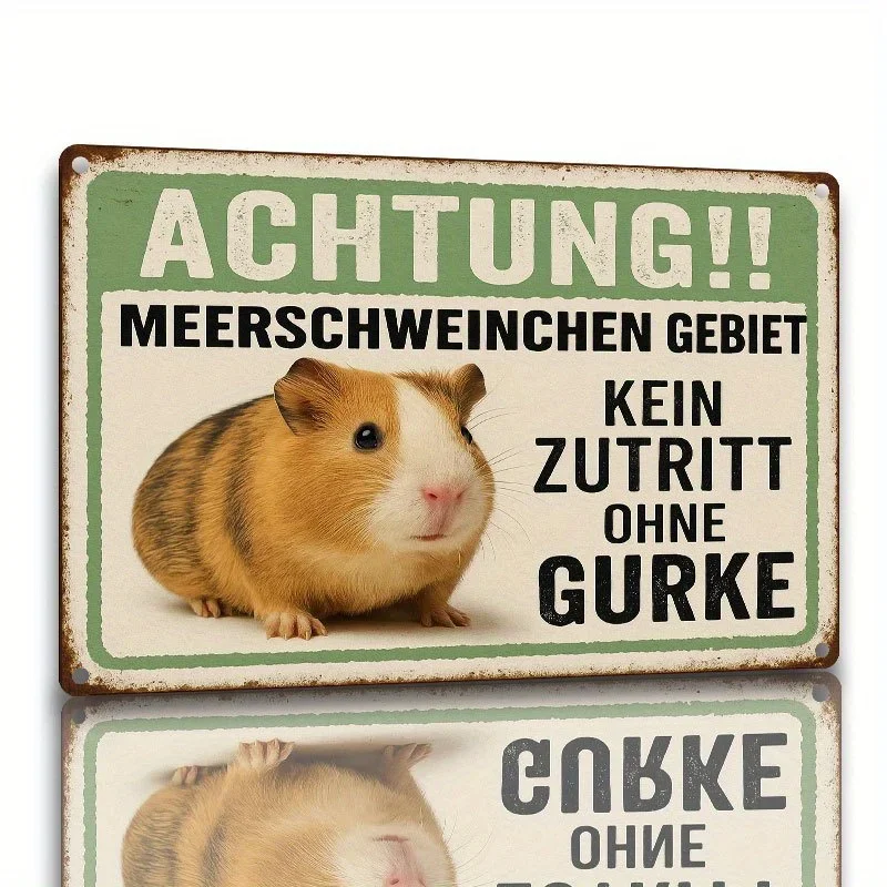 2D Flat - 1pc Vintage Metal Sign-Guinea Pig 
