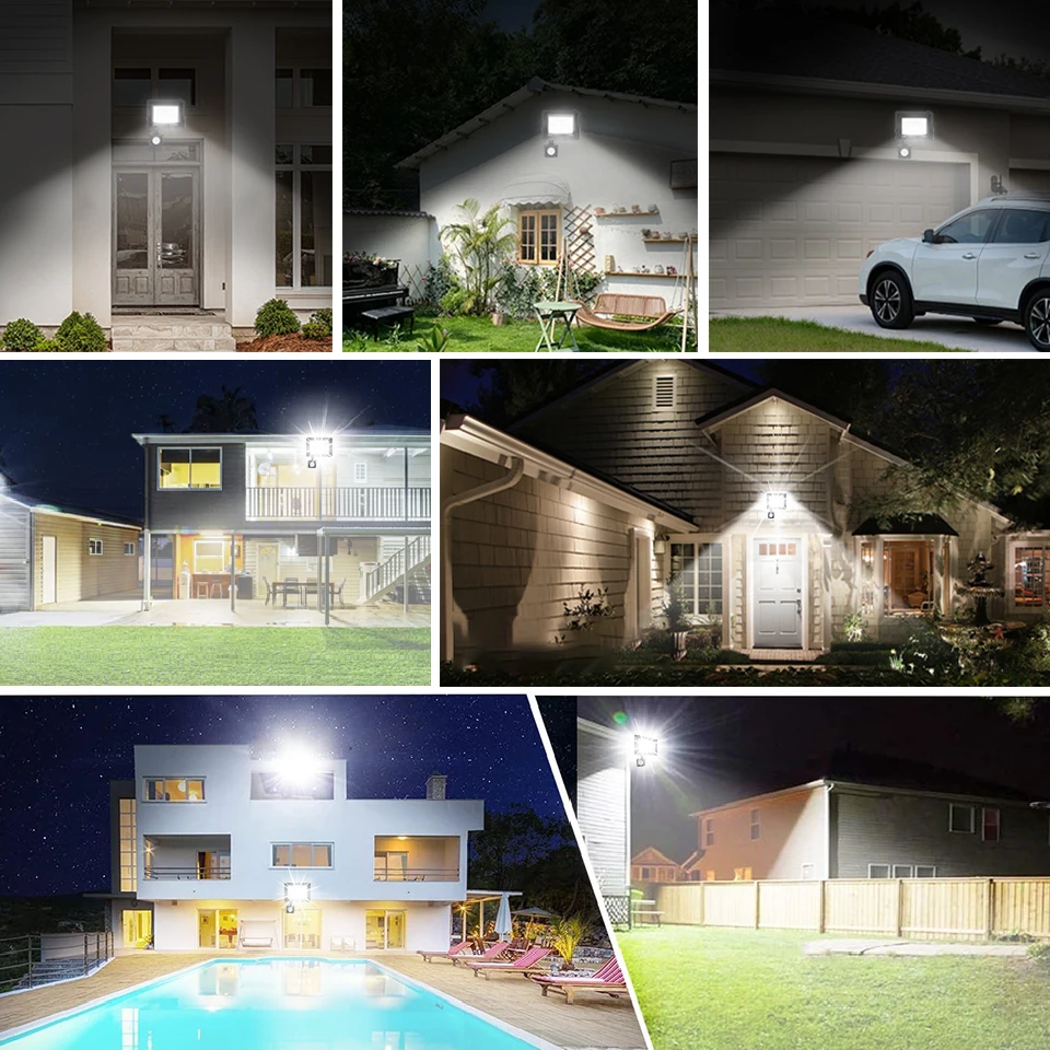LED Projektör Hareket Sensörü AC220V AC110V 10W-300W Su Geçirmez Açık Projektör Dış Spot Açık hava aydınlatması Duvar Reflektörü