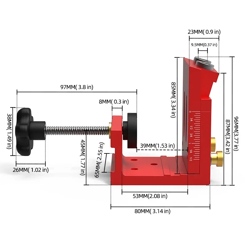 Woodworking hole punch auxiliary tool