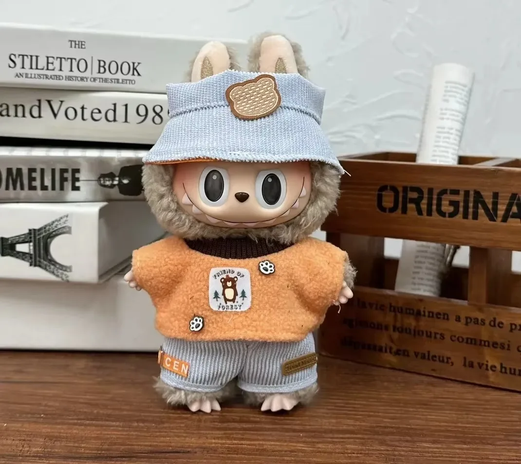 17 سنتيمتر Labubu Ropa ألعاب من نسيج مخملي أنماط متعددة مجموعة الملابس Labubu الزي اكسسوارات العصرية اللعب Labubu الملابس