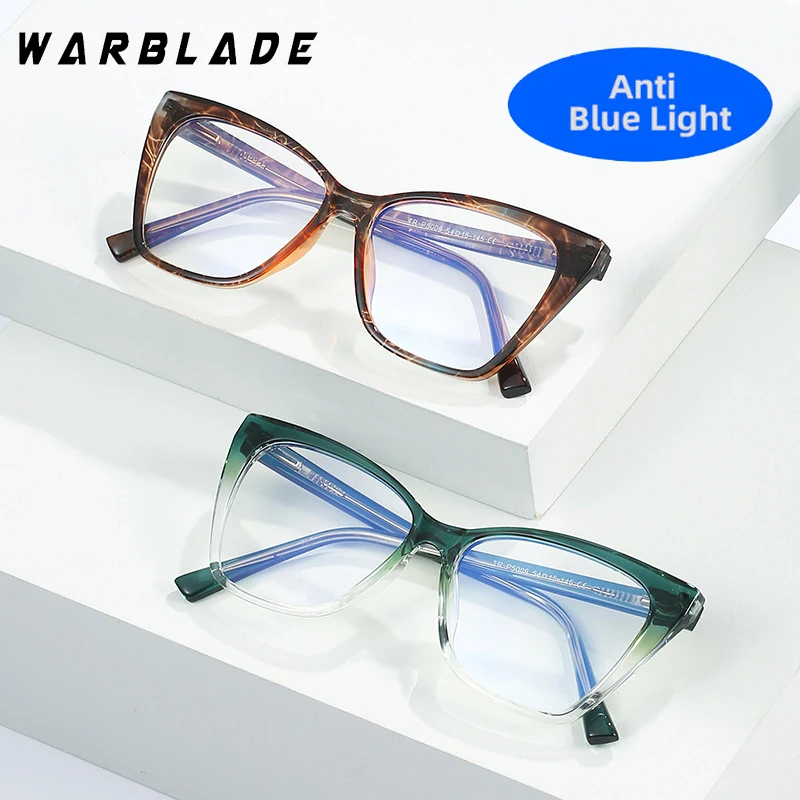 DOHOHDO TR90 Cat Eye Women Glasses Frame Fashion Clear Anti-blue Light Eyewear Retro Spring Hinge Men Plastic Titanium Optical
