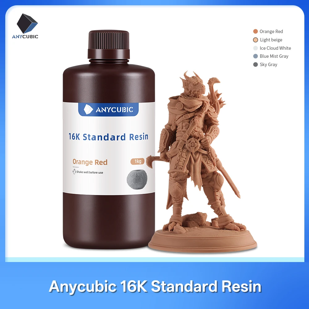 ANYCUBIC 16K Standard Resin 16K High-Precision with Low-Shrinkage Rate For LCD DLP 3D Printer Photon Mono P1