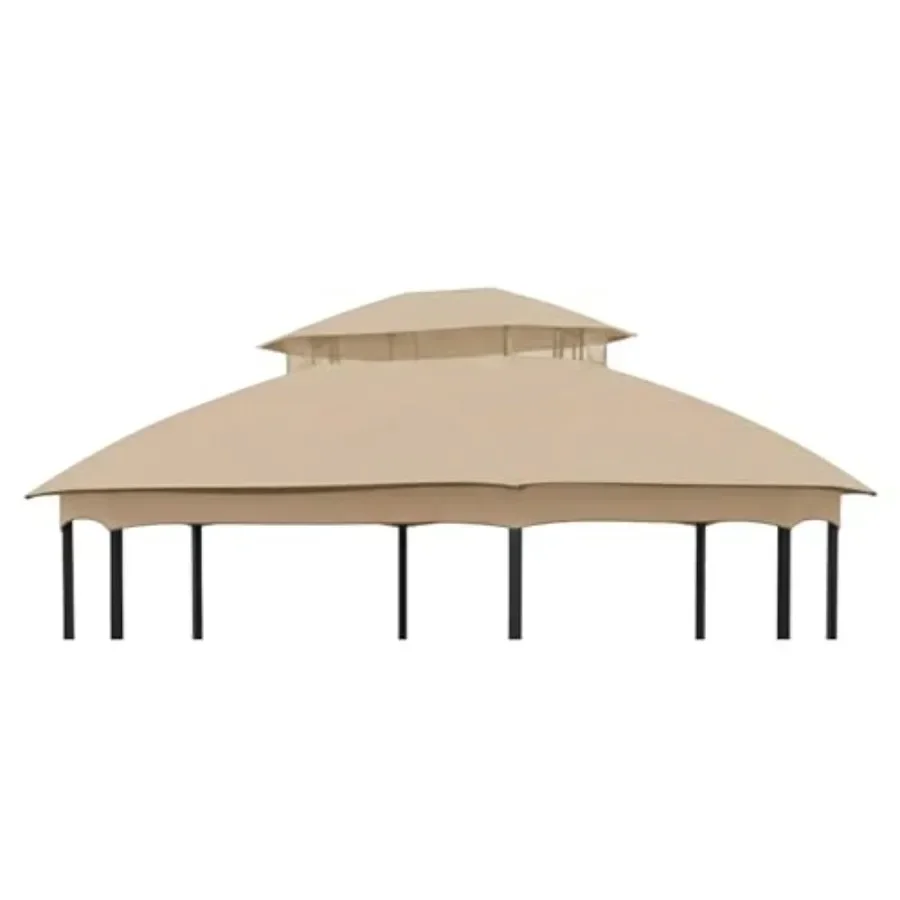 Reinforced RipLock 350 Replacement  Top Cover for Seagrove 10' x 12' Gazebo Model A101014900 in Black with UV Protection and We