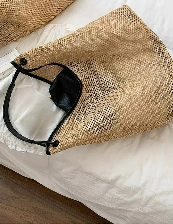 

Retro Grass Woven Bag for Women 2025 New Summer Fashion Versatile Large Capacity Tote Bags