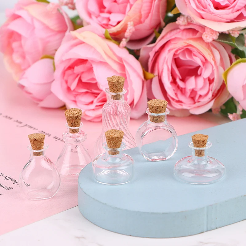 1:12 인형집 미니어처 꽃병 유리병 소원병 보관병 코르크 마개 꽃병 사탕병 모델 인형집 장식