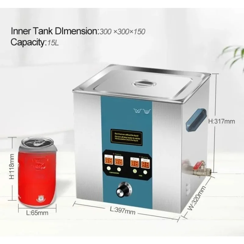 UC-8360 15 Liters Commercial  Jewelry  Polishing Cleaning Machine Vinyl Record Filter  Cleaner