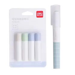 Creative Pen Shape Solid Glue Replaceable Glue Core Jelly Glue Stick Pen High Adhesives DIY Hand Work Glue Stick for Students