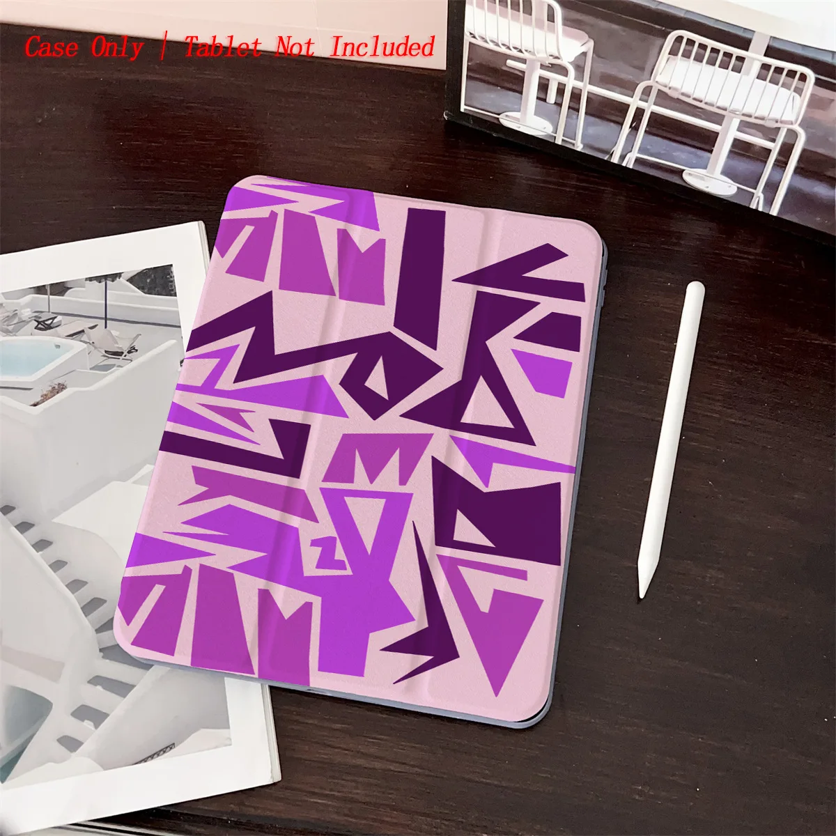 

Purple Printed Pattern iPad Case - Shockproof Durable Cover for Multiple Apple iPad Models.iPad Pro/Mini/Air