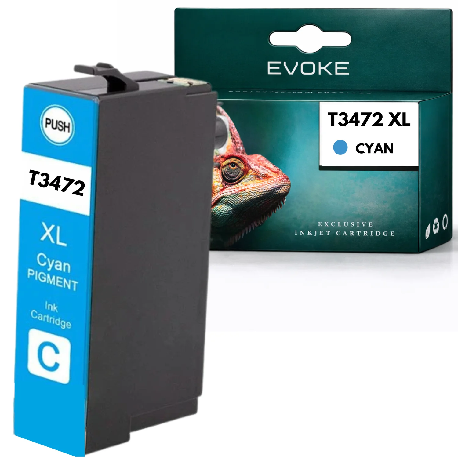 Evoke compatibele inkt voor Epson T3472 T-3472 T347Xlc T-347Xlc cyaan Workforcepro Wf3720Dwf 3725Dwf